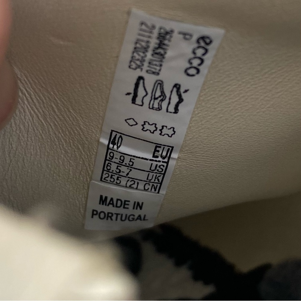 ECCO Women's Mule Shoes US 9 9.5 EU 40 Off White Ivory Leather Clog Drop Heel - Picture 10 of 11